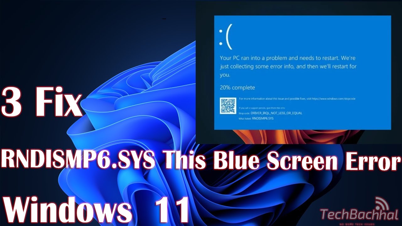 3 Fix RNDISMP6.SYS Blue Screen Error in Windows 11 - YouTube