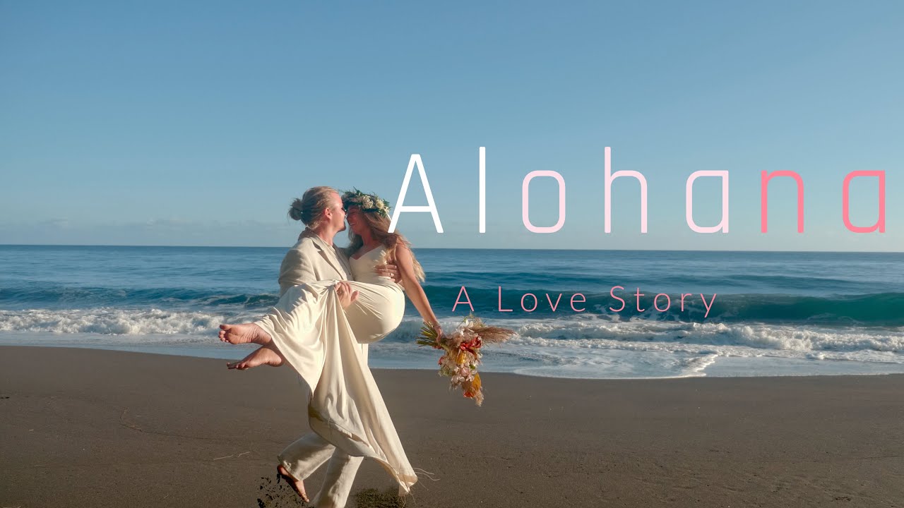 Romantic Big Island Elopement with Surfing Couple and Luxury Treehouse