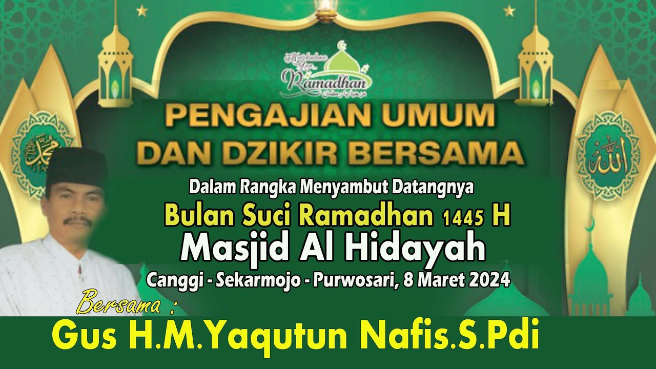Live streaming GUS YAQUTUN NAFIS Dalam Rangka Menyongsong Bulan Ramadhan 