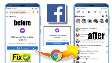 chats on mobile browser are not available problem | use messenger to keep chatting problem