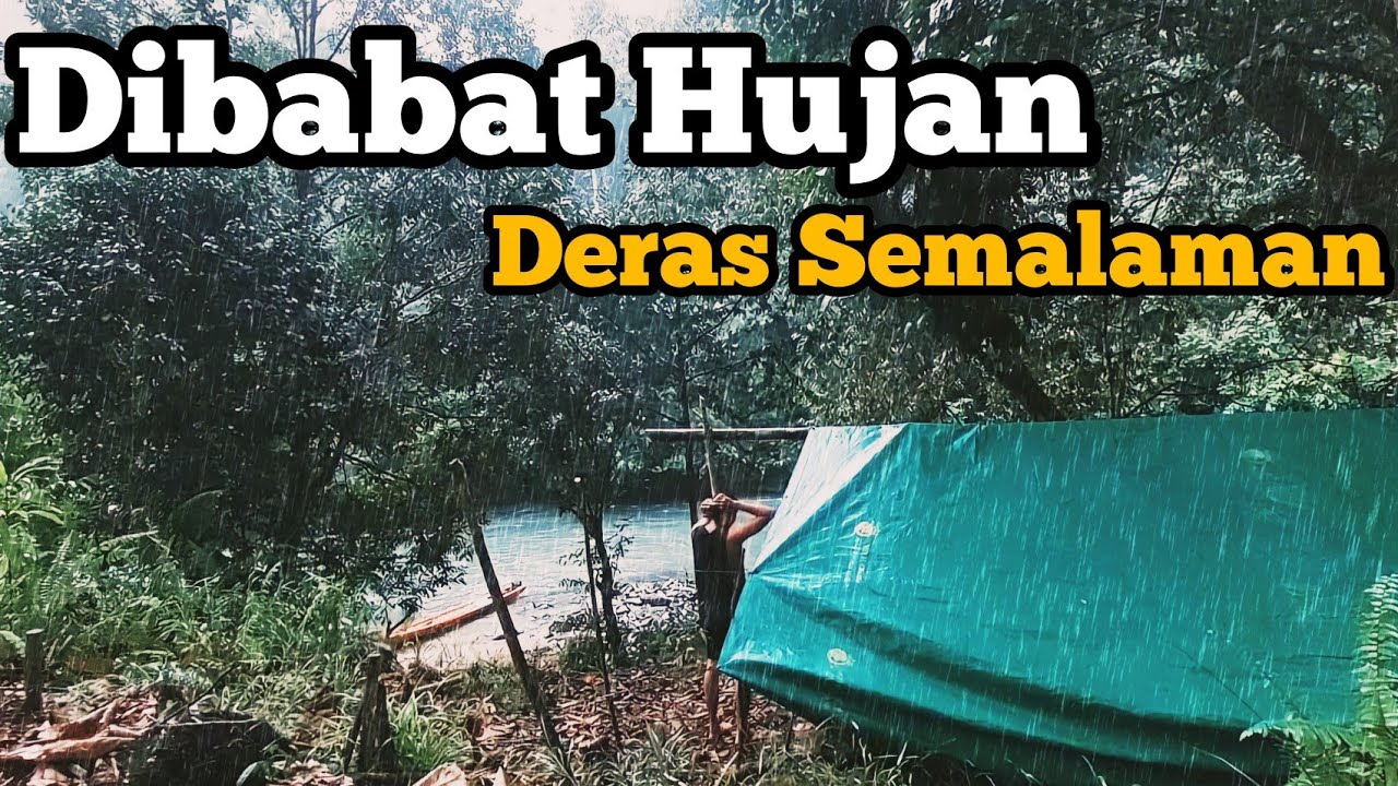 Camping Semalaman Dibabat Hujan Deras di Hutan Hulu Sungai Ft