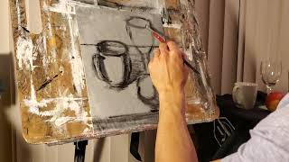 Oil Painting Tutorial: Black and White Still Life Value Study, Pt. 1