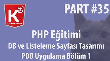 PHP Eğitim Part 35 PDO Uygulama Bölüm 1 DB Hazırlama, Bootstrap Ekleyip Listeleme Sayfasını Hazırlam
