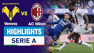 Highlights Verona vs AC Milan | 2 siêu phẩm nã đại bác căng như kẻ chỉ - Ibra dự khán vui như mở hội