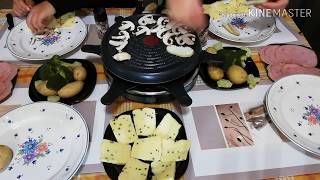 الراكليط.Raclette Swiss dinner with my boys is worth a try, let's gather the family at one table, 