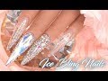 Acrylic Nails Tutorial - How To Encapsulated Nails with Nail Tips - Ice Bling Clear Nails