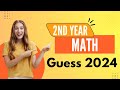 2nd year math guess paper 2024 | class 12