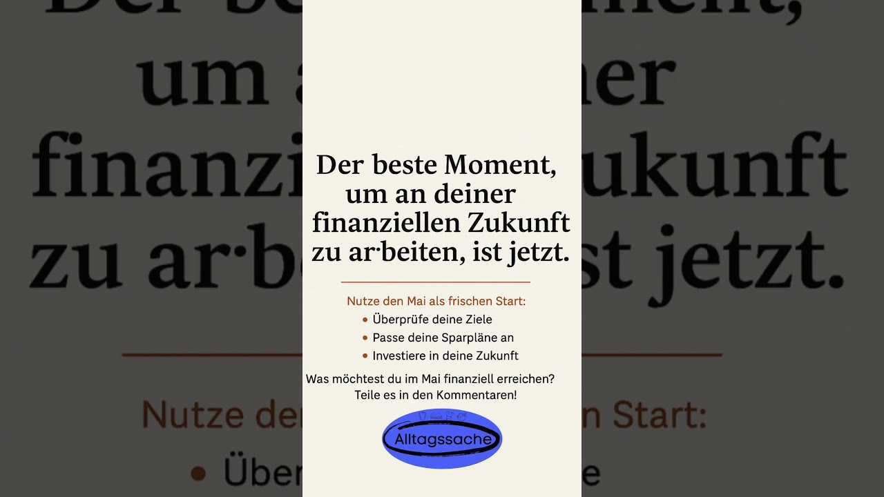 Motivation – Dein finanzieller Neustart im Mai 