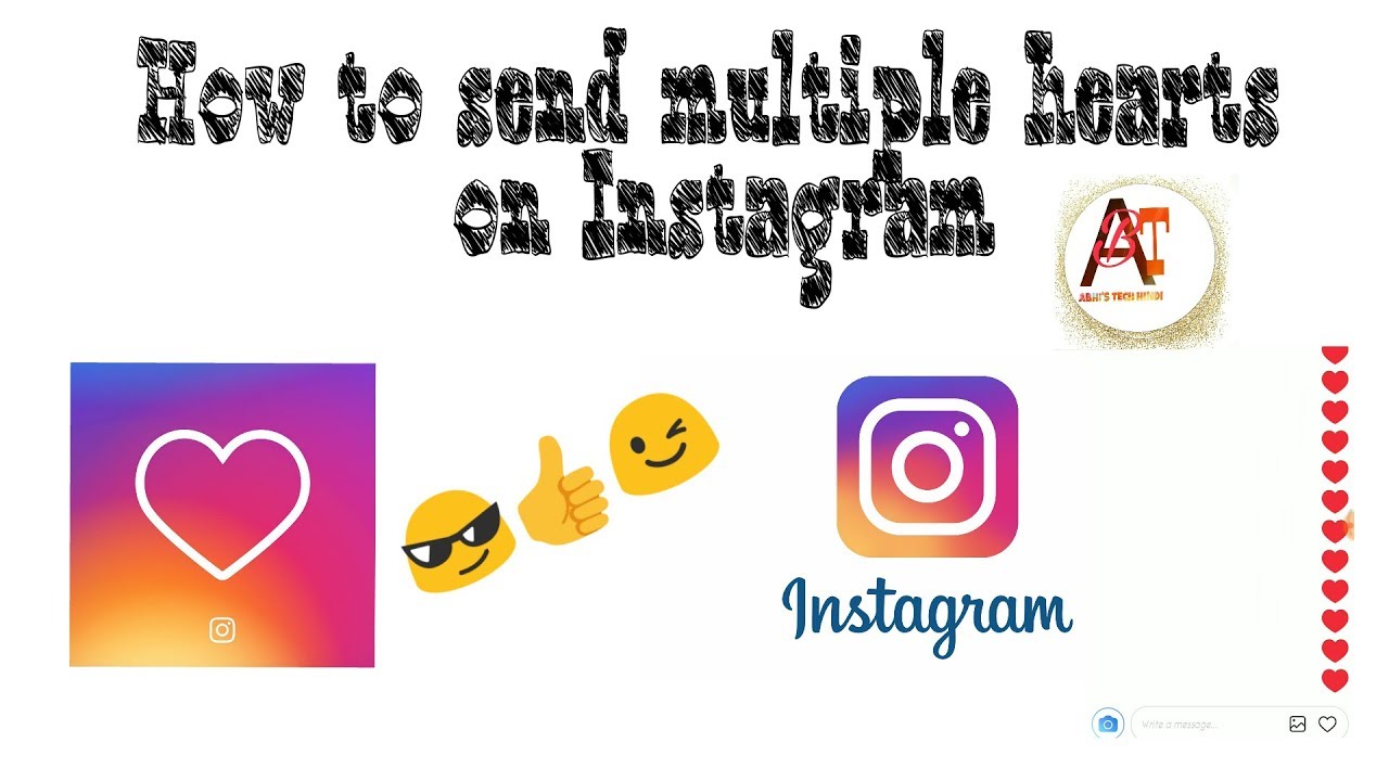 How To Send Multiple Hearts On Instagram hindi YouTube