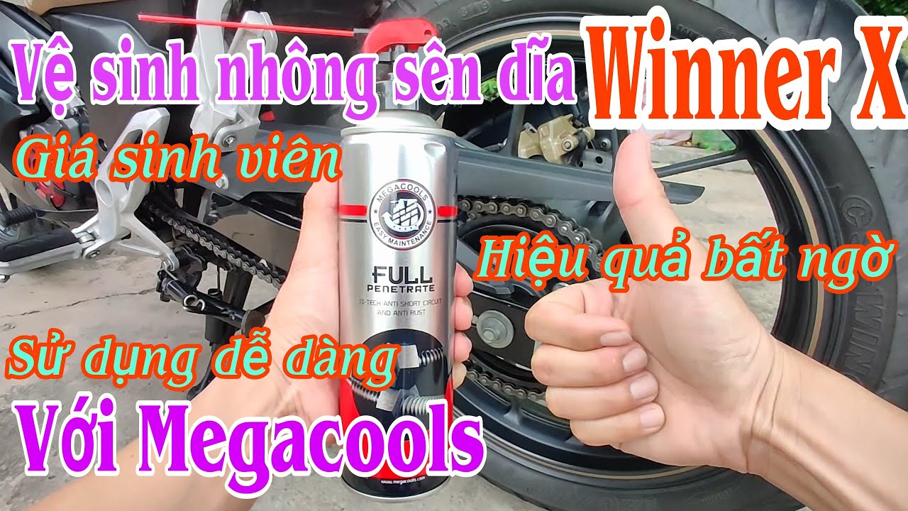 Vệ sinh nhông sên dĩa Winner X với chai vệ sinh sên... - youtube