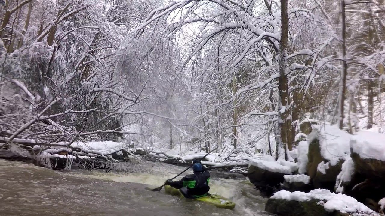Tinkers Gorge after a Big Snow Storm, 450 cfs, 12-03-2020