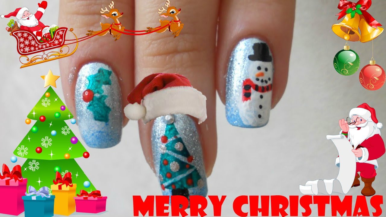 HOW TO: Christmas Nails 101 - YouTube