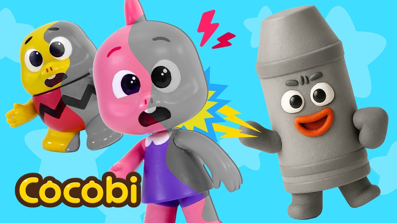 ¡El crayón gris se lleva los colores!🖍️😱 | Canciones de Color para Niños | Cocobi