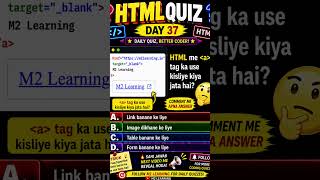 90% Beginners A Tag Ka Real Use Nahi Jaante 😱 | HTML Quiz Day 37 | M2 Learning #html #webdevelopment