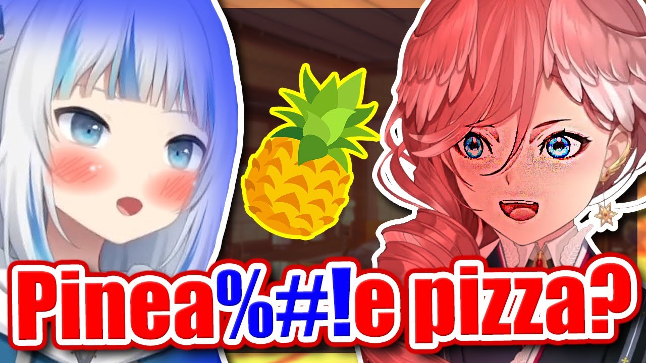 Lui Asks Gura About The Forbidden Pizza Topping... 【ENG Sub Hololive】