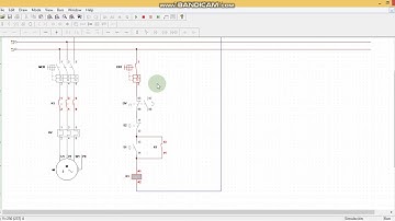control and power circuit of D.O.L simulation in CADe SIMU