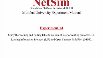Mumbai University Network Lab Exp 14: RIP & OSPF routing protocols using NetSim