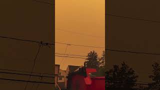 Unusual Orange Skies During Wildfires Creates a Surreal Afternoon Scene