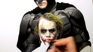 Speed Drawing: Batman & The Joker from the Dark Knight movie | Jasmina Susak