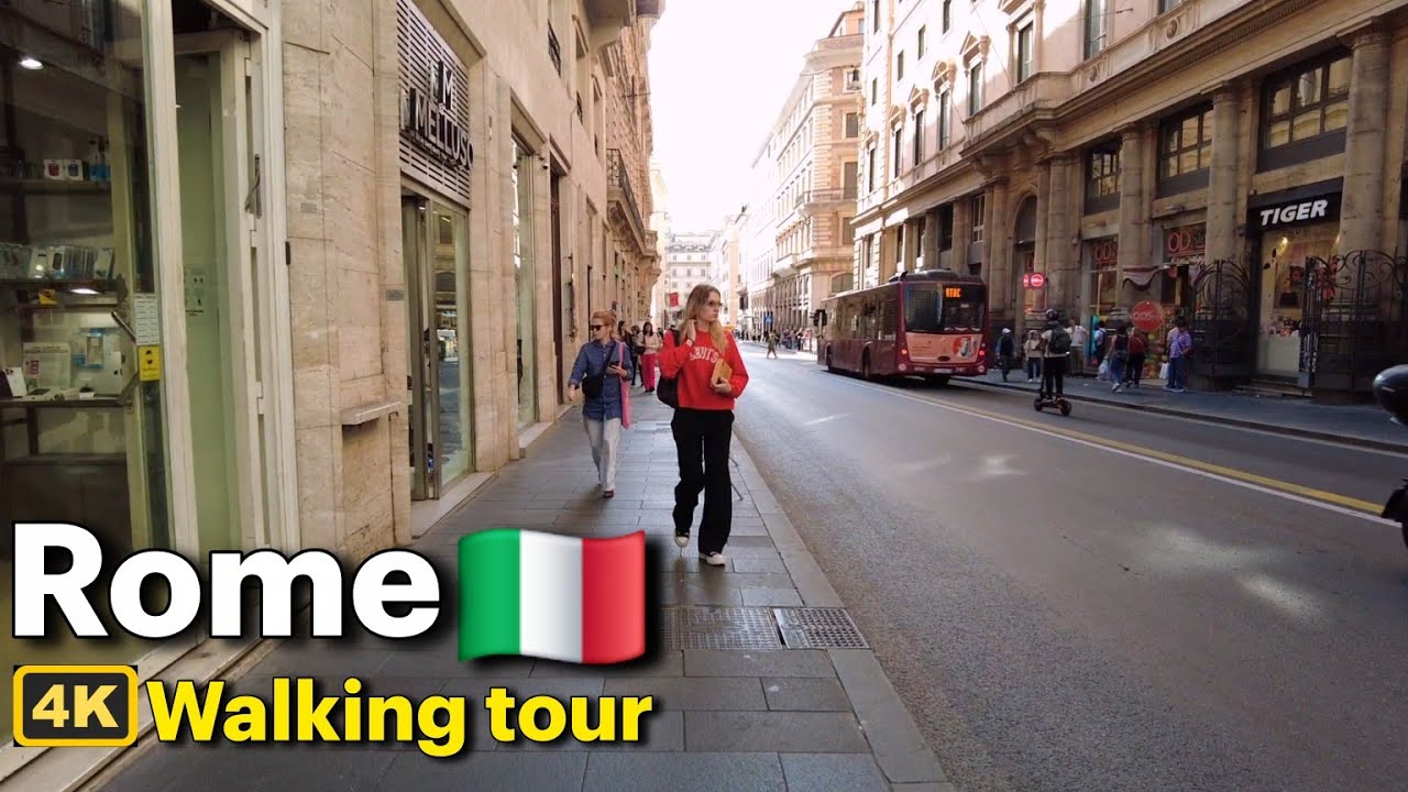 Walking to Trevi Fountain | Rome 4K Walking Tour 🇮🇹