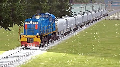 Train Sim - Port of Call Using Lyudinovo TGM3 in Rainy Day