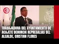 Trabajadora del ayuntamiento de Acajete denuncia represalias del alcalde, Cristian Flores