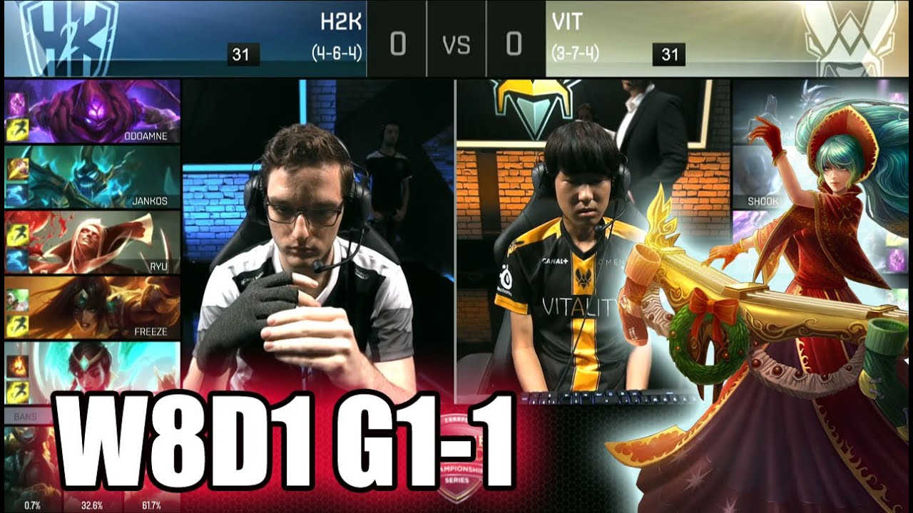 H2K Gaming vs Vitality | Game 1 S6 EU LCS Summer 2016 Week 8 Day 1 | H2K vs VIT G1 W8D1 1080p