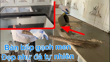 toàn bộ quá trình làm bàn bếp GẠCH MEN đẹp |Making a beautiful brick kitchen is something women love