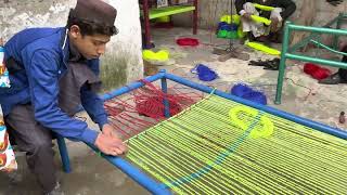 Charpai Banane ka Tarika Amazing Rope Bed/ Nylon Cot Weaving Technique