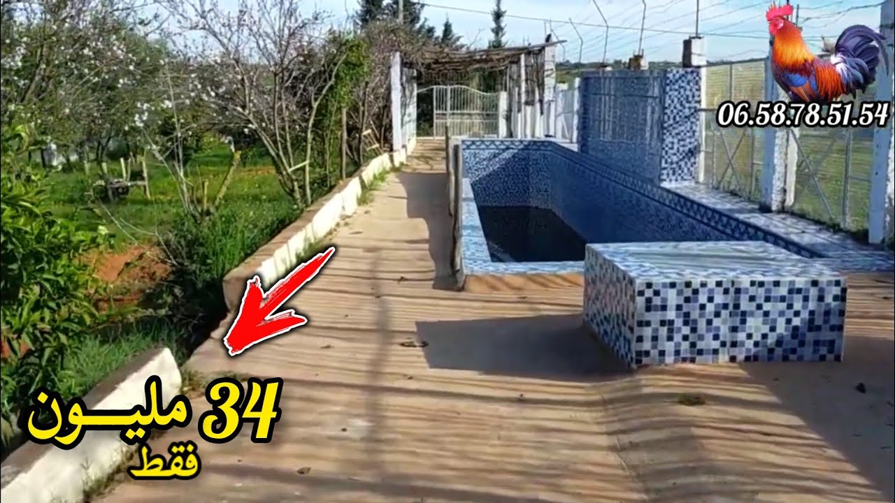 ثم للبيع ⛔ 33 مليون مزرعة صغيرة المساحة 1500 متر فيها سكن و مسبح