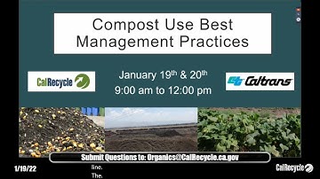 Compost Use Best Management Practices webinar Day 1