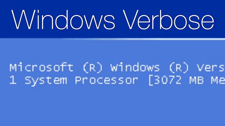 Windows Verbose Boot Screens