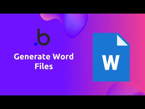 Generate .doc (Microsoft Word) Files dynamically in Bubble using our Plugin!