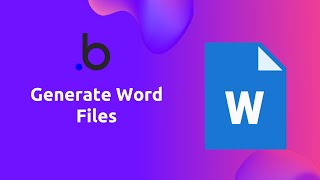 Generate .doc (Microsoft Word) Files dynamically in Bubble using our Plugin!