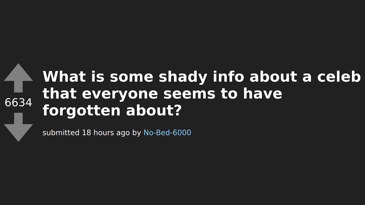 Uncovering Forgotten Celebrity Secrets: Shady Stories from Reddit Revealed!