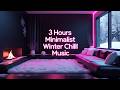 Peaceful snowy cabin ambiance 3 hours | Soothing winter background music 3 hours for meditation