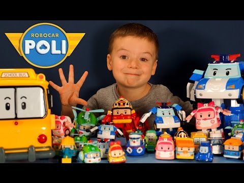Игрушки из мультика Робокар Поли и его Друзья - обзор на русском. Robocar Poli rescue team