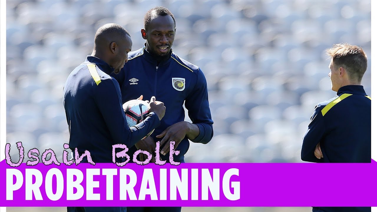 "Träume von Manchester United" | So lief Usain Bolts Probetraining in Australien!