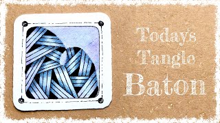Zentangle for beginners / How to Draw Baton 學習禪繞簡易圖樣