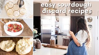 easy sourdough discard recipes | preparing for induction or waiting it out?