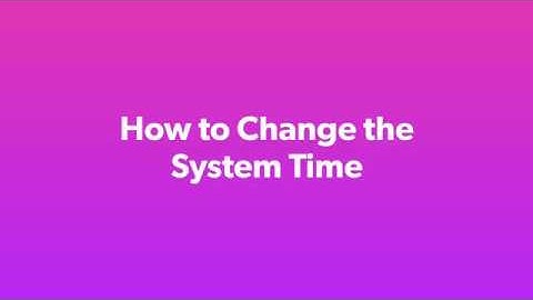 Time Change Guide on iPECS