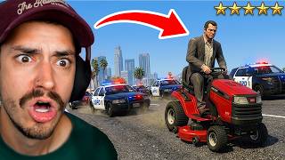 I Tried to Escape 5 Stars With the WORST Car in GTA 5!