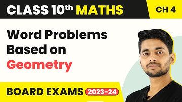 Class 10 Maths Chapter 4 | Word Problems Based on Geometry - Quadratic Equations 2022-23