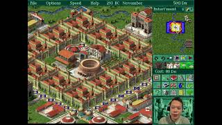 Caesar II game play with 12 palaces