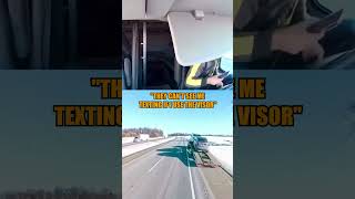 He Blocked the Cam to Text... And Hit a Truck 🚛📵
