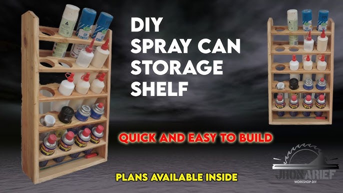 DIY Spray Paint Storage Rack [with plans] - The Handyman's Daughter