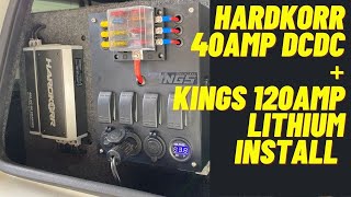 dual battery install - hardkorr dcdc charger   kings lithium battery