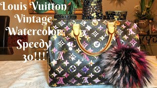 LOUIS VUITTON Watercolor Aquarelle Speedy 30 Brown 45137