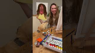 Uneven Color Mixing Results in Laughter During Spouse Portrait Challenge