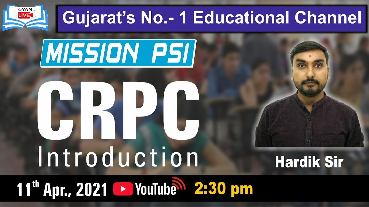 MISSION PSI  I CRPC Introduction I By Hardik Sir I Live @ 02:30 PM on 11th April 2021